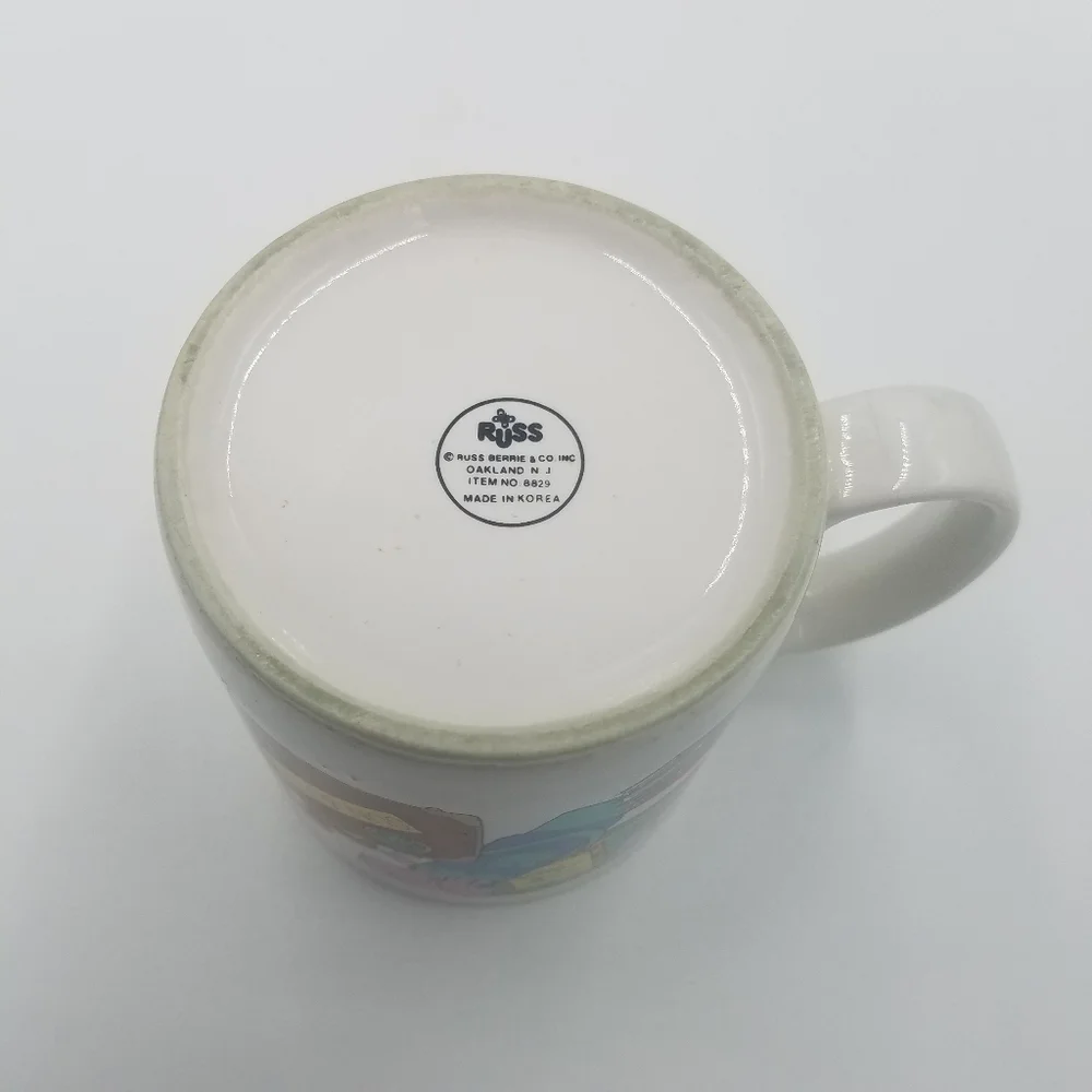 Vintage Russ Retired Retirement Mug Coffee Cup Tennis Knit Travel Bowl Bike